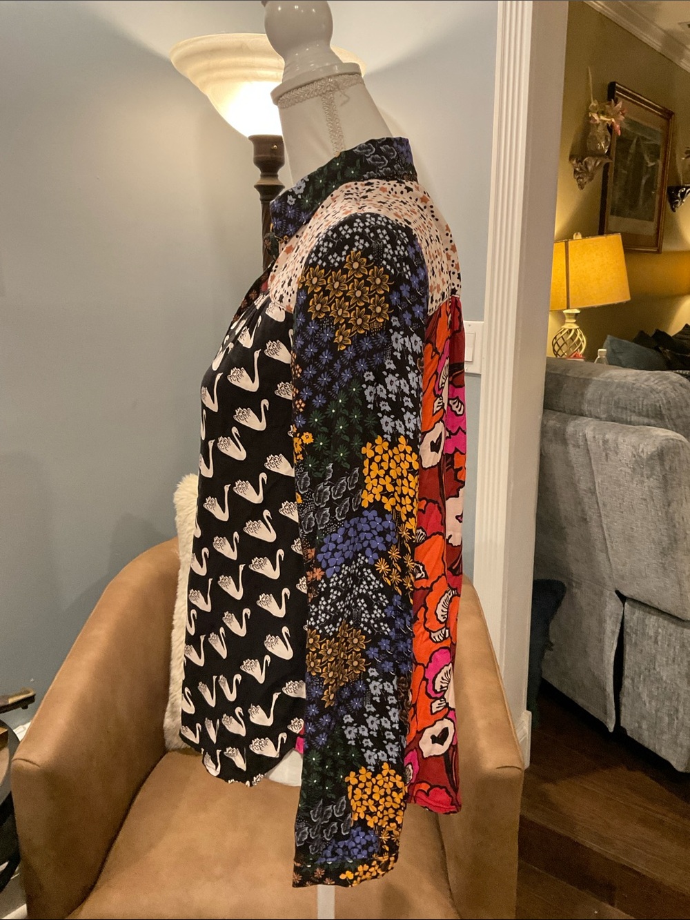 Anthropologie Maeve The Paz Abstract Blouse Sz XS MSRP $118 - Picture 4 of 9